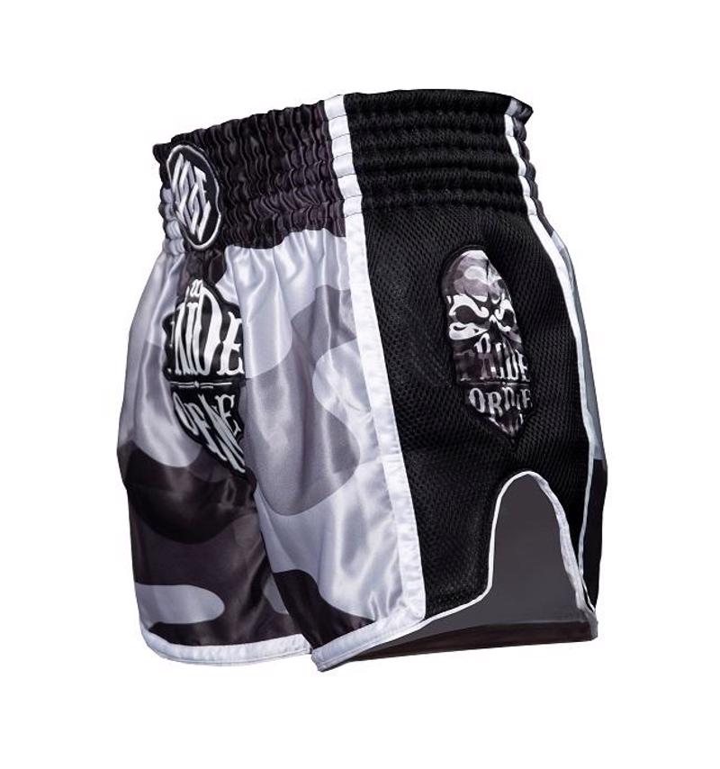 Pride Or Die reckless MUAY THAI SHORTS-BLACK